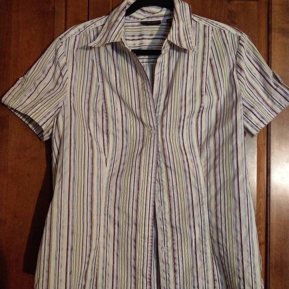 New York and Co striped blouse
